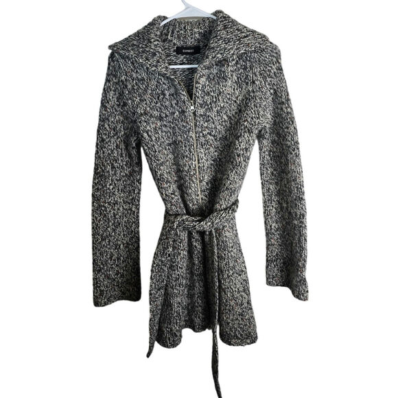Express Sweaters - Express Sweater Jacket Wool Blend size Medium has Sparkle Heather Gray